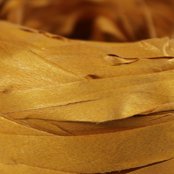 Rocchetto di rafia in pvc ocra, 15 mm x 200 m (kit da 3)