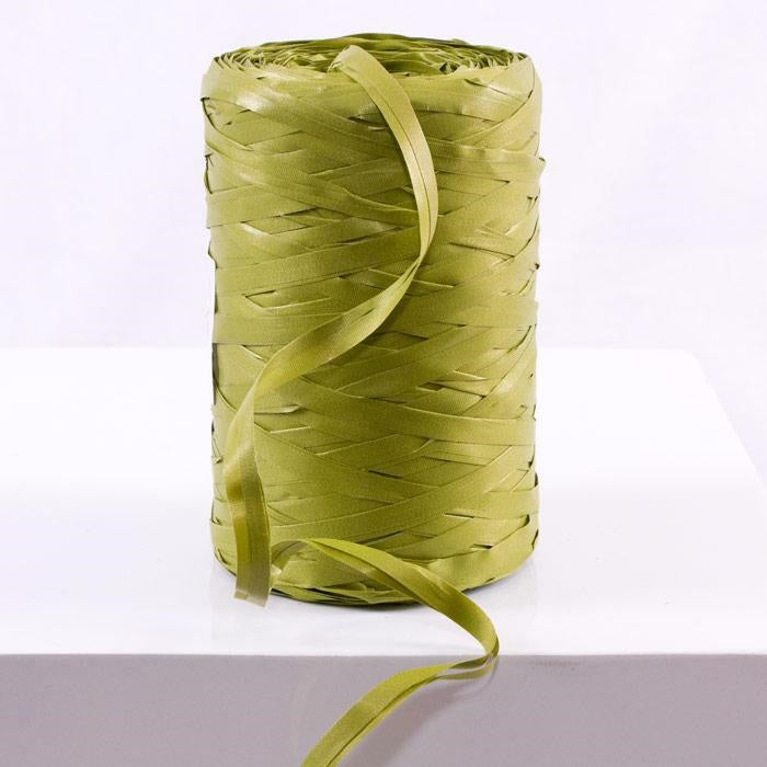 Rocchetto di rafia in pvc verde oliva, 200 m (kit da 3)