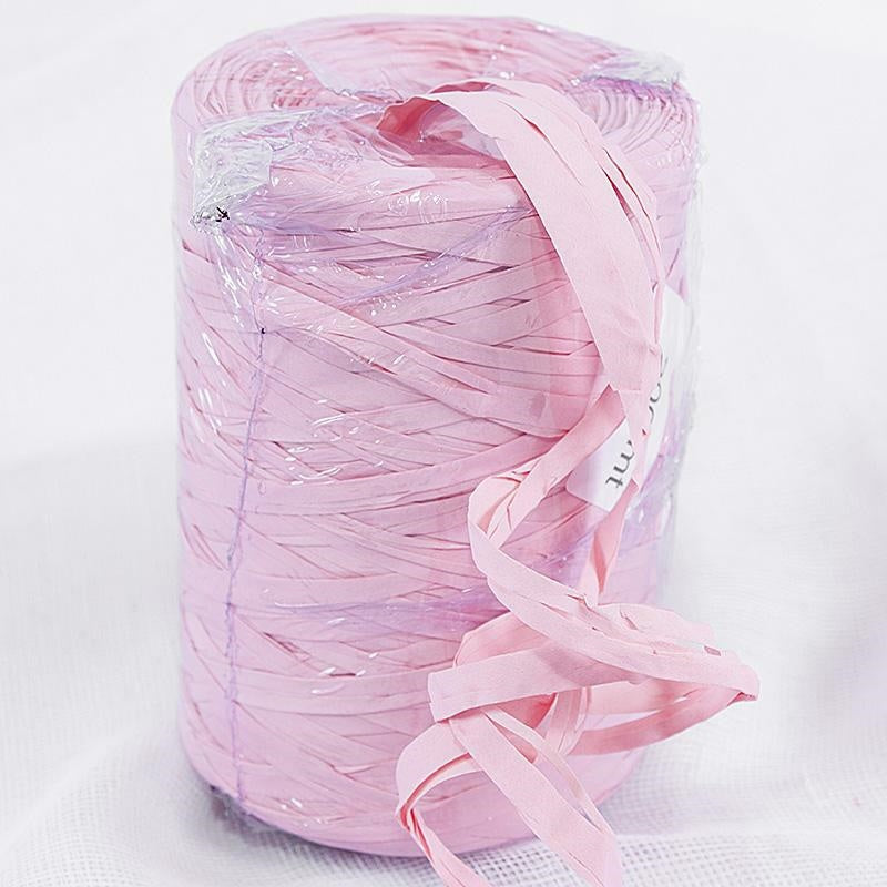 Rocchetto di rafia in pvc rosa, 200 m (kit da 3)