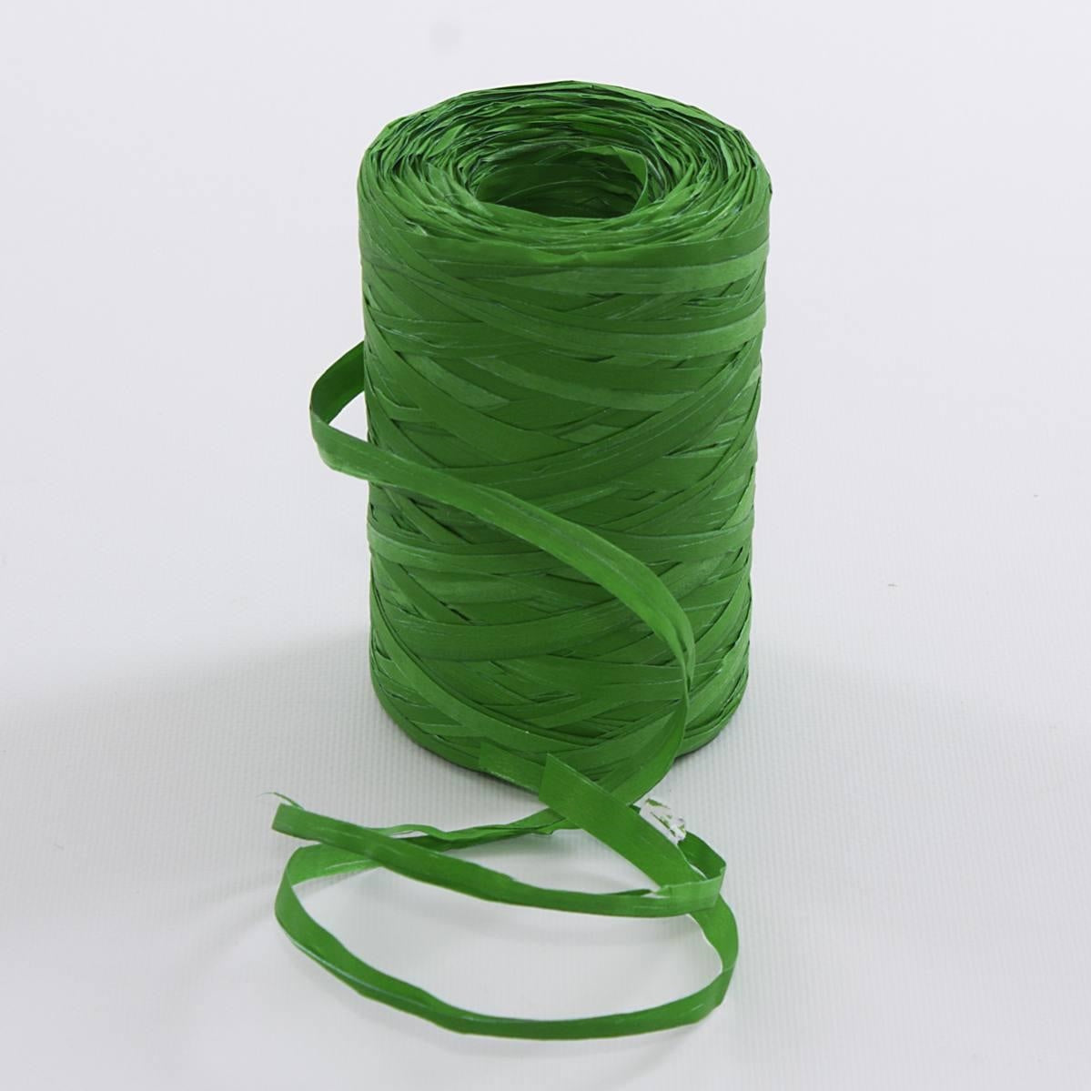 Rocchetto in rafia di pvc verde/verdone, 200 mt (kit da 3)