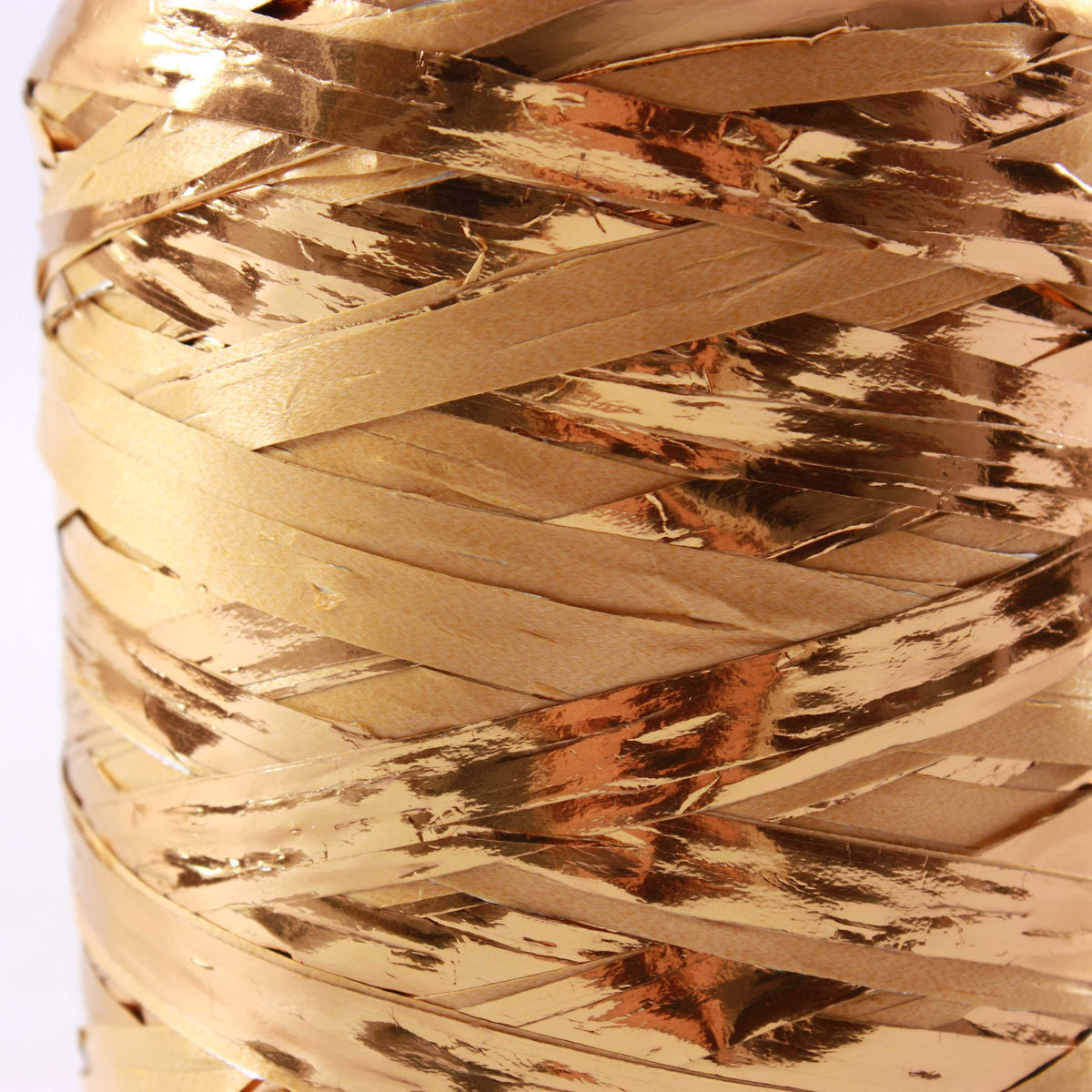 Rocchetto in rafia e pvc oro opaco da 200 m (kit da 3)