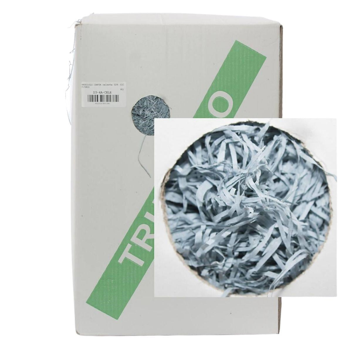 Truciolo in carta celeste, confezione da 5 kg (kit da 3)