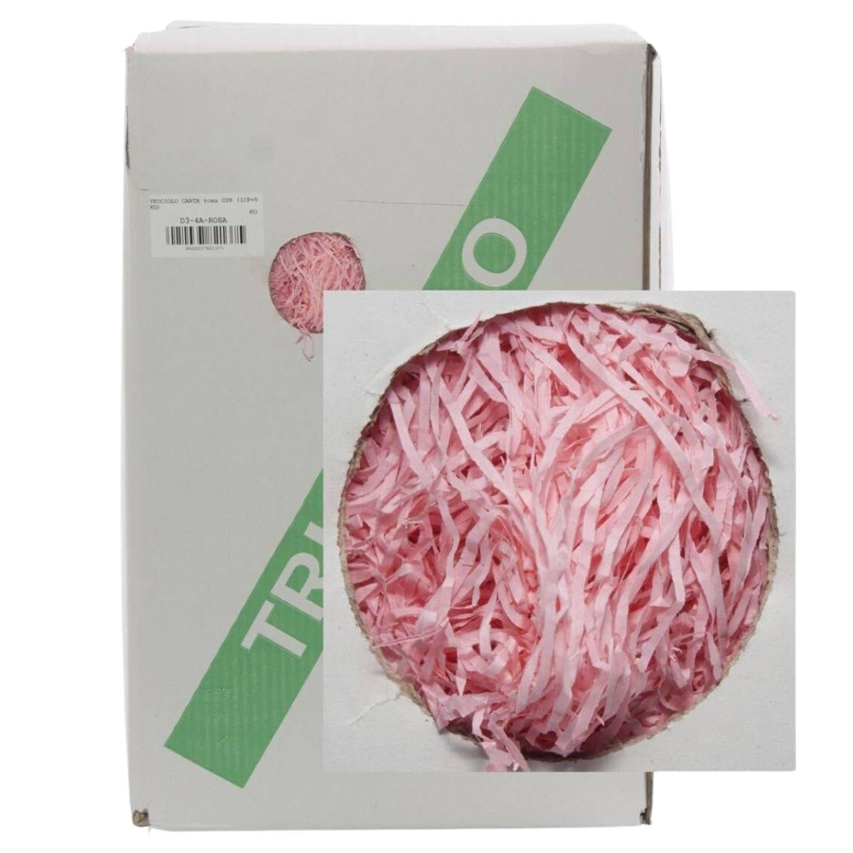 Truciolo in carta rosa, confezione da 5 kg (kit da 3)