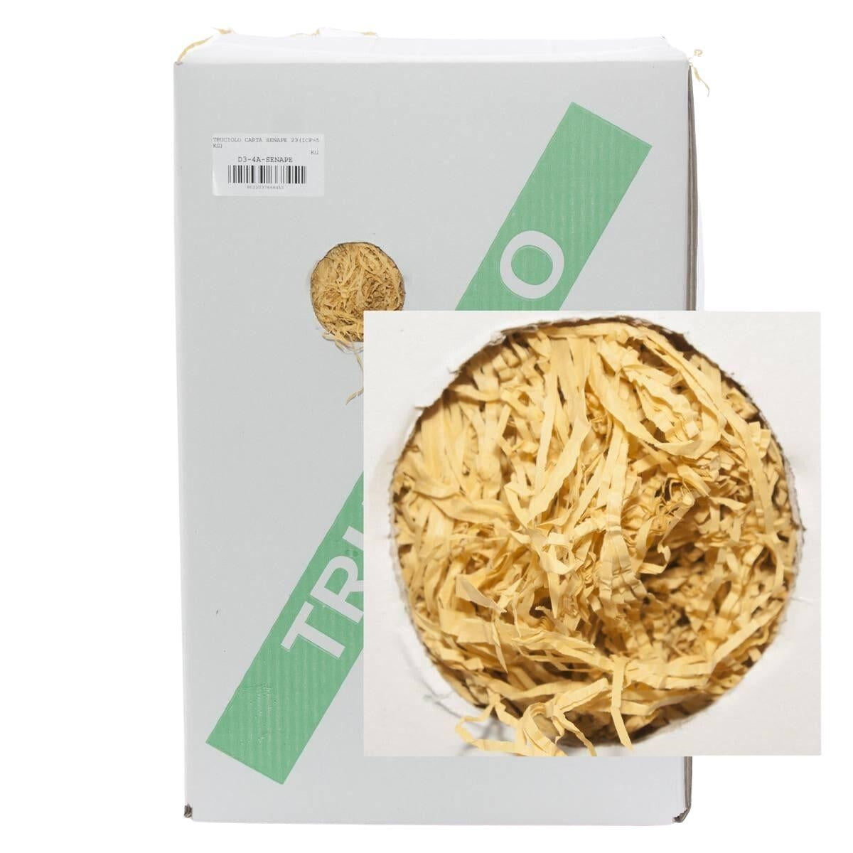 Truciolo di carta color senape, confezione da 5 kg (kit da 3)