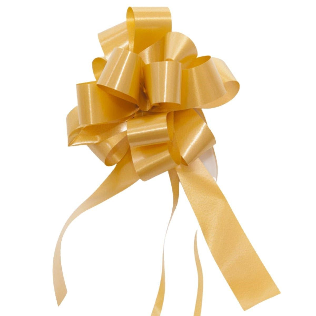 Fiocco oro opaco in PVC 19 mm, confezione da 50 (kit da 10)