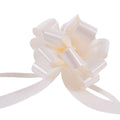 Fiocco autotirante in PVC color panna, 19 mm, confezione da 50 (kit da 10)