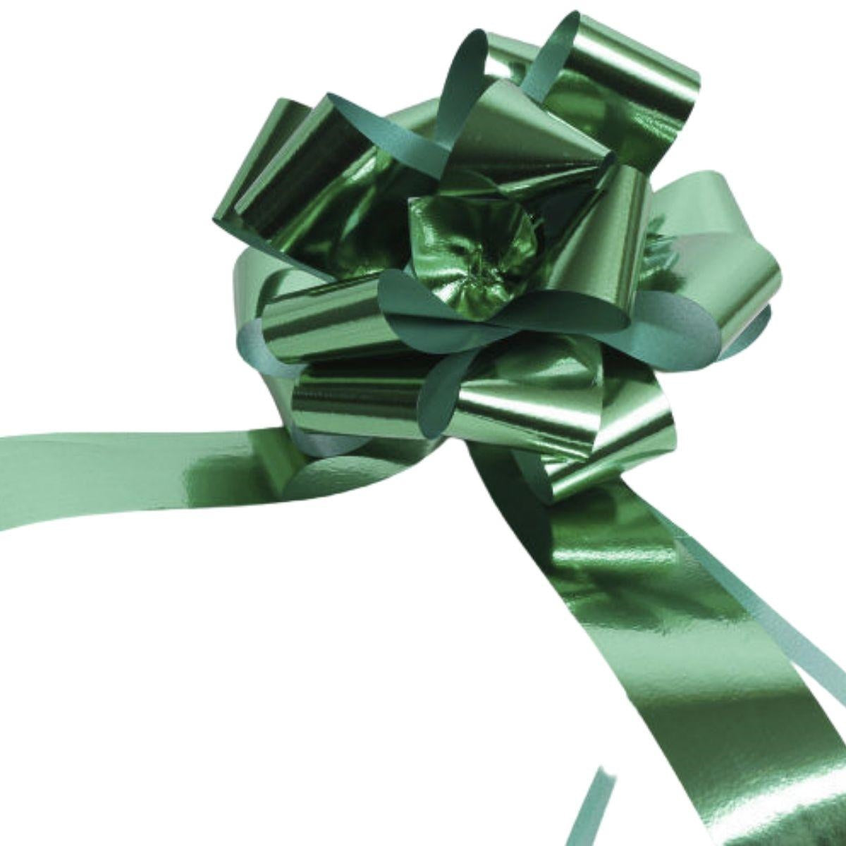 Fiocco verde lucido 30 mm (kit da 10)