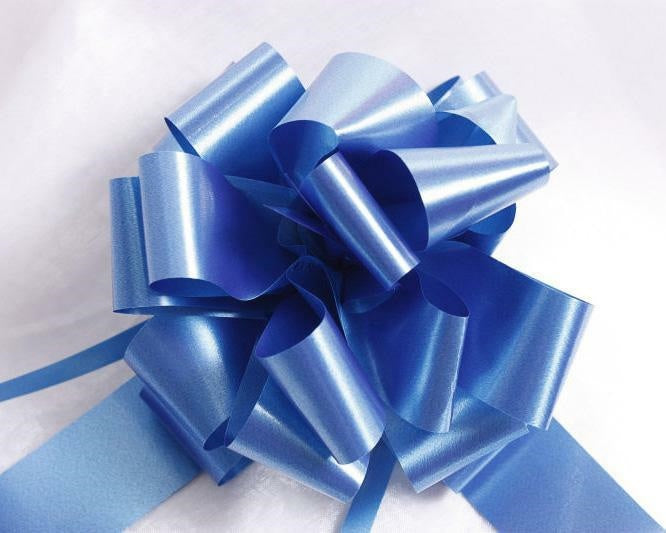 Fiocco liscio blu, 31 mm (kit da 10)