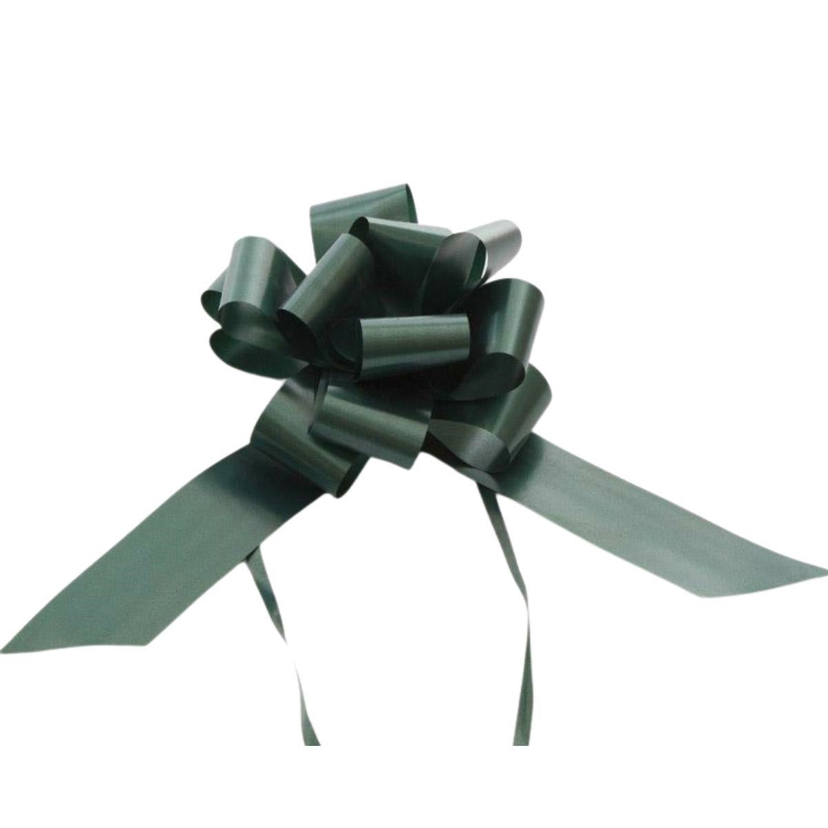 Fiocco liscio verde scuro da 30 mm (kit da 10)