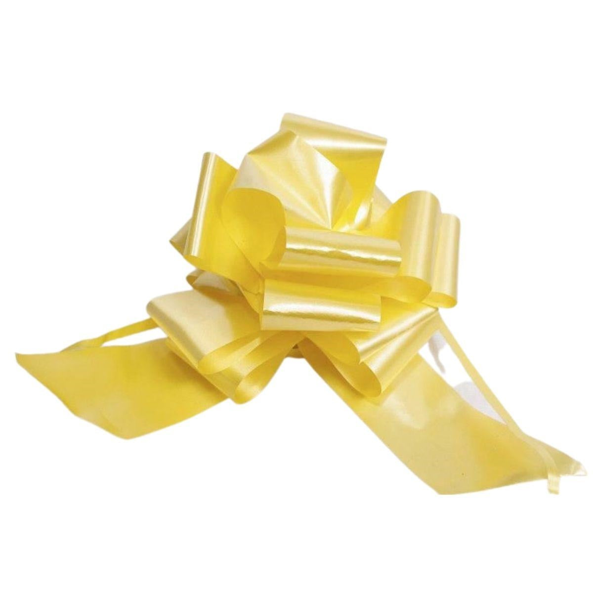 Fiocco liscio giallo, 50 mm (kit da 10)