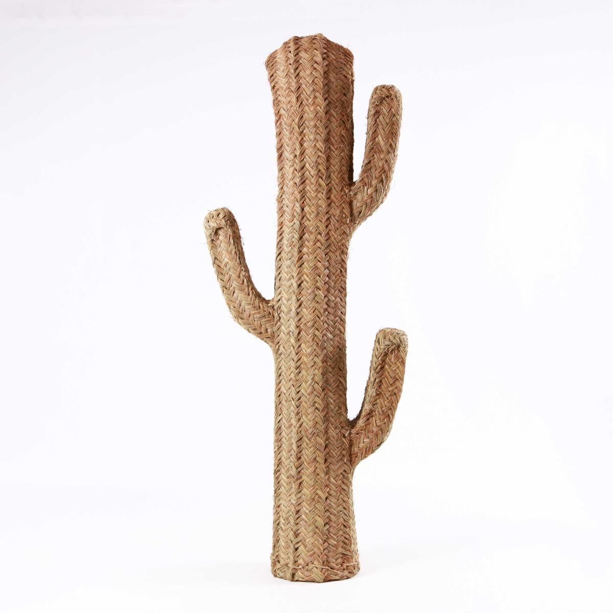 Cactus decorativo rotondo in giunco, H100 cm