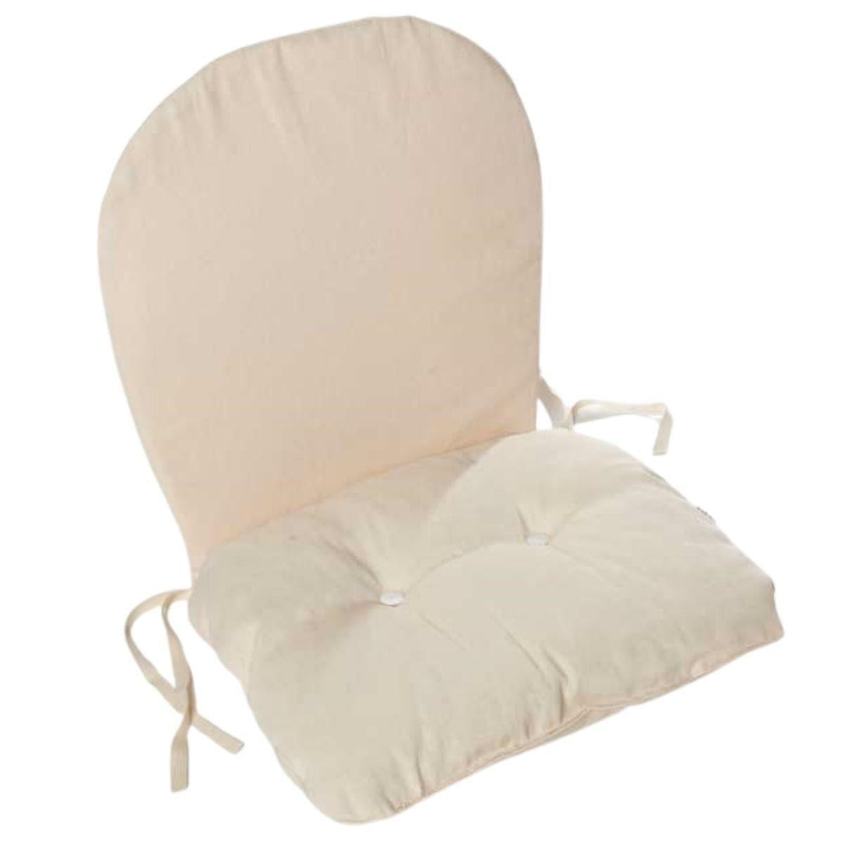 Cuscino in cotone ecrù, 48x95 cm