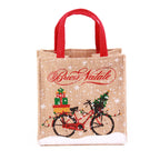 Borsina in juta Buon Natale, 15x12H15 cm (kit da 10)