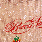 Borsina in juta Buon Natale, 20x12x20 cm (kit da 10)