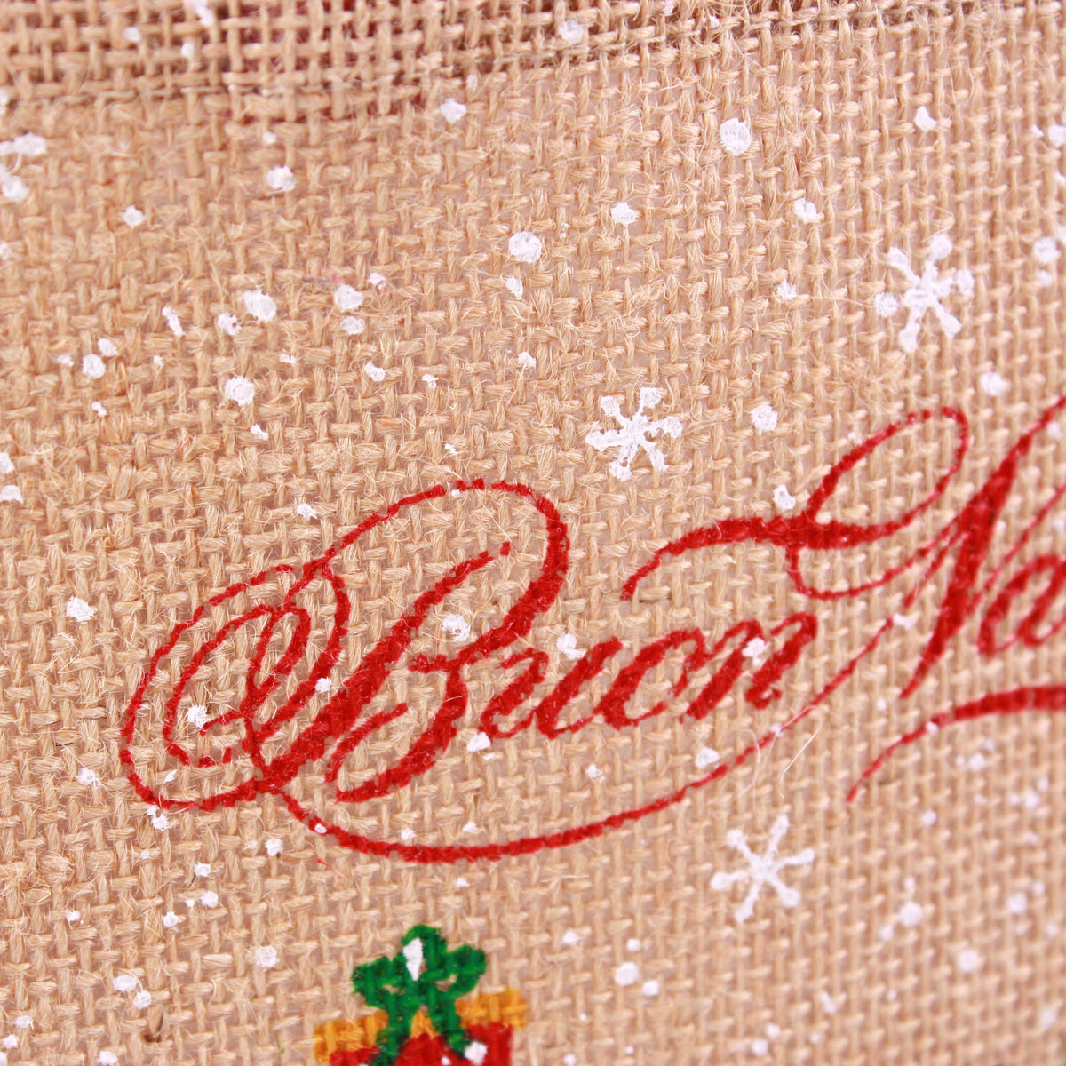 Borsina in juta Buon Natale, 20x12x20 cm (kit da 10)