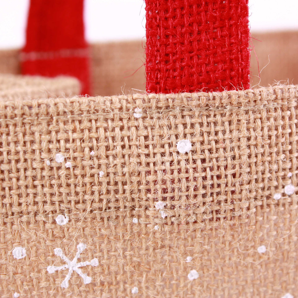Borsina in juta Buon Natale, 25x15H25 cm (kit da 10)