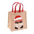 Borsina in juta Merry Christmas, 20x12x20 cm (kit da 10)