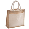 Borsina in juta con tasca, 30x13x30 cm (kit da 5)
