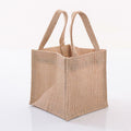 Borsina in juta naturale con 2 manici, 12x12H12 cm (kit da 10)