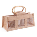 Borsina portavasetti in juta con finestra, 25x105H10 cm (kit da 10)