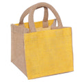 Borsina in juta gialla, 16x16H14 cm (kit da 10)