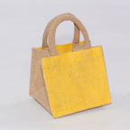 Borsina in juta gialla, 16x16H14 cm (kit da 10)