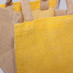 Borsina in juta gialla, 16x16H14 cm (kit da 10)