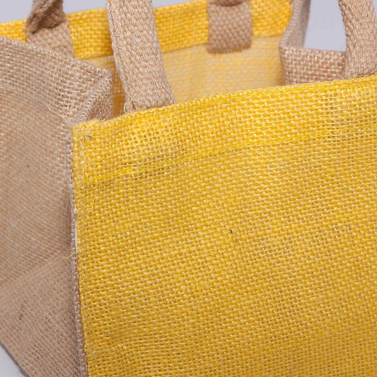 Borsina in juta gialla, 16x16H14 cm (kit da 10)