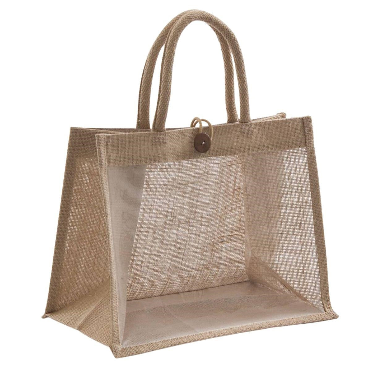 Borsina in juta naturale, 33x20x27 cm (kit da 5)