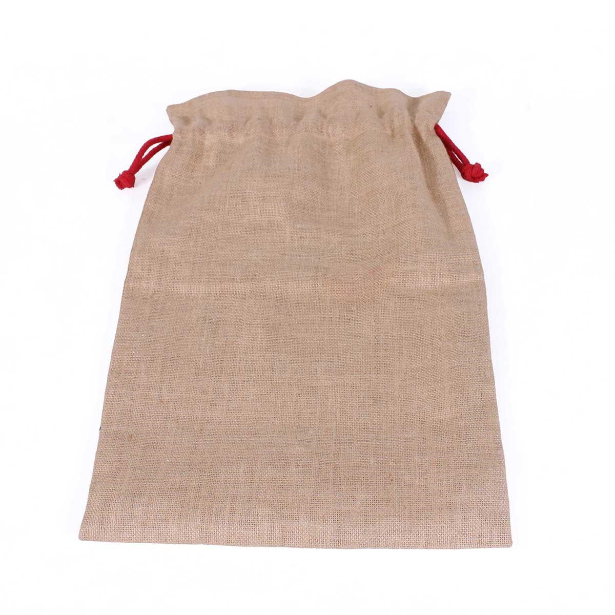 Sacco in juta naturale con lacci, 56x38 cm (kit da 5)