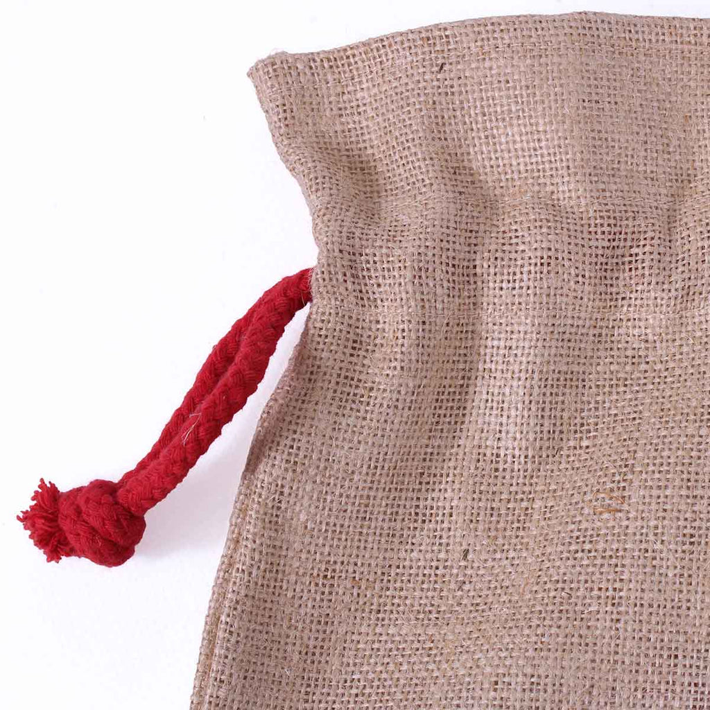 Sacco in juta naturale con lacci, 56x38 cm (kit da 5)