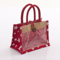 Shopper in juta con finestra, 18x10H13 cm (kit da 10)