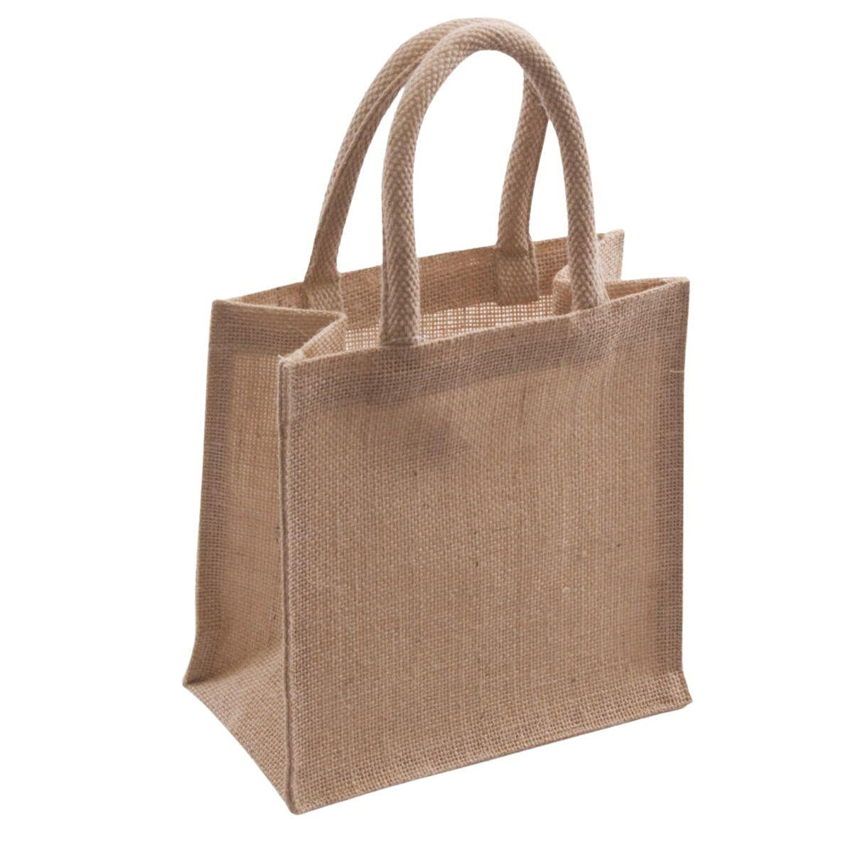 Shopper in juta, 20x12x20 cm (kit da 10)