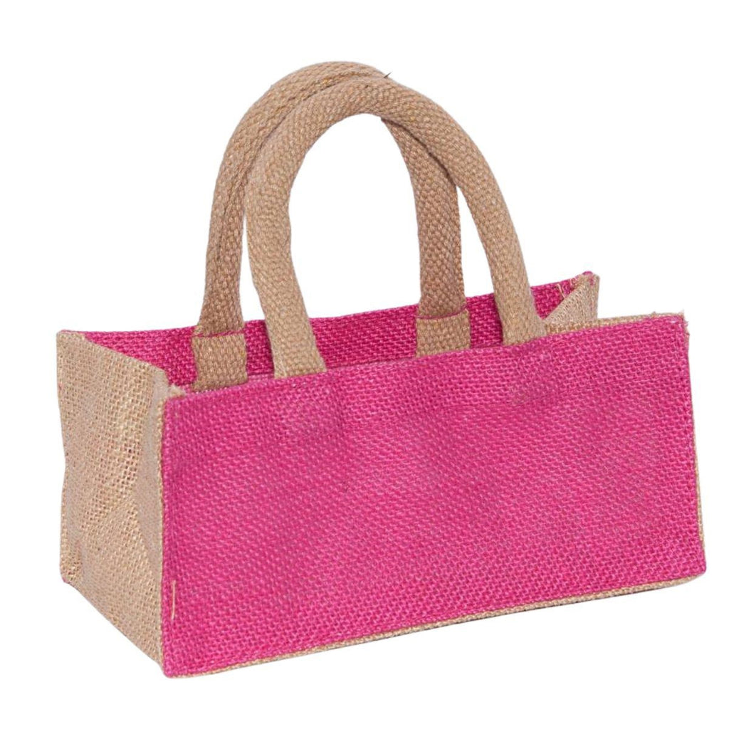 Borsina fucsia in juta, 21x11H10 cm (kit da 10)