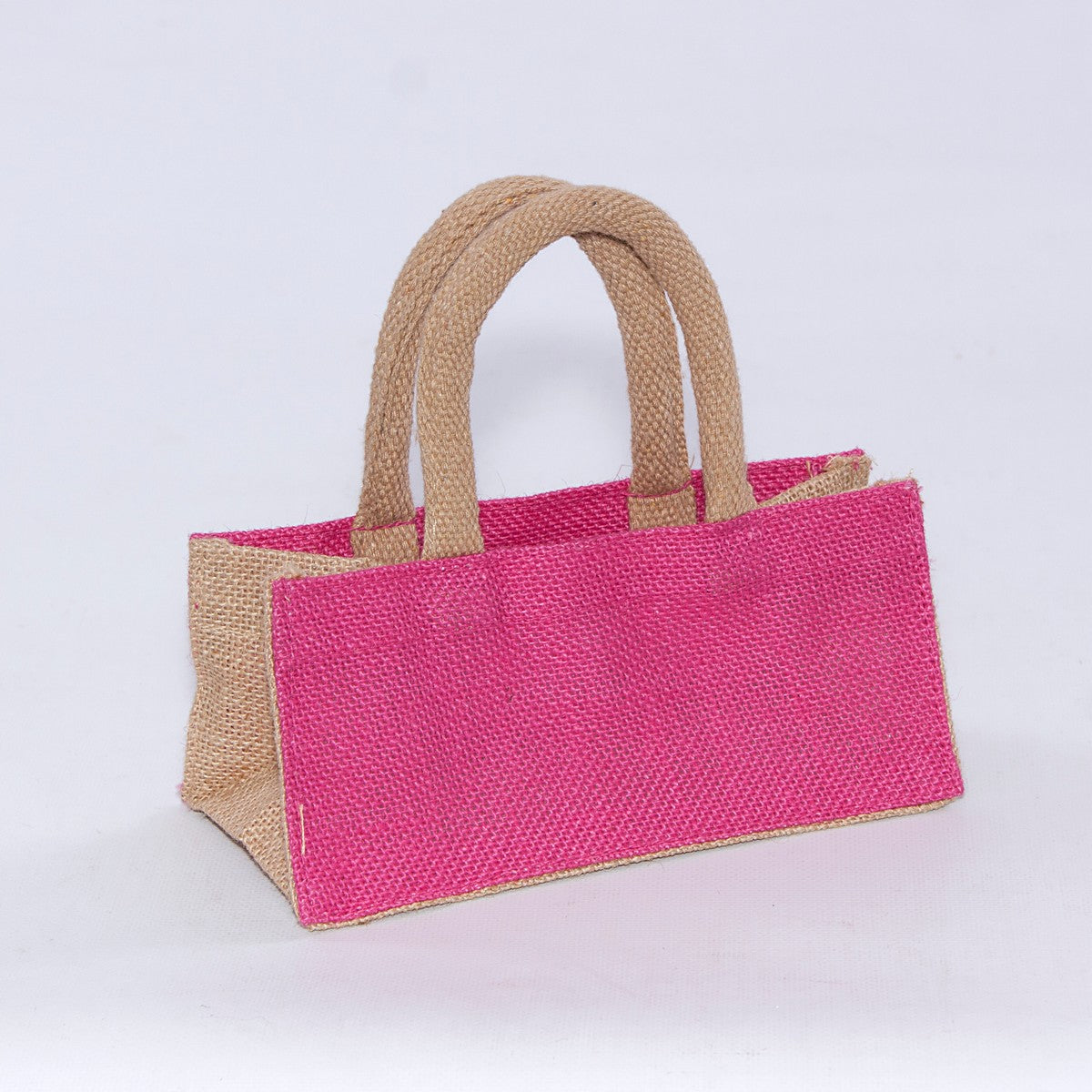Borsina fucsia in juta, 21x11H10 cm (kit da 10)