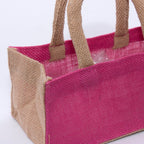Borsina fucsia in juta, 21x11H10 cm (kit da 10)