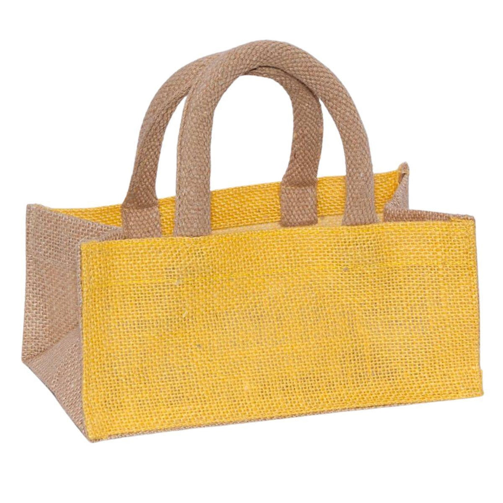 Borsina gialla in juta, 21x11x10 cm (kit da 10)