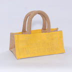 Borsina gialla in juta, 21x11x10 cm (kit da 10)