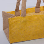 Borsina gialla in juta, 21x11x10 cm (kit da 10)