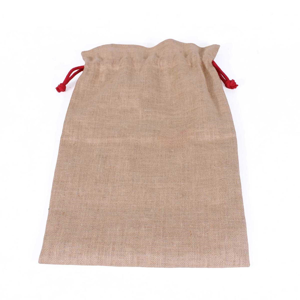 Sacco in juta naturale con lacci, 32x22 cm (kit da 10)