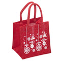 Borsina natalizia rossa in juta, 15x12H15 cm (kit da 10)