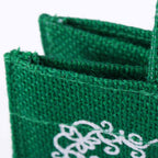 Borsina in juta verde con scritta Reindeer Mail, 15x12H15 cm (kit da 10)
