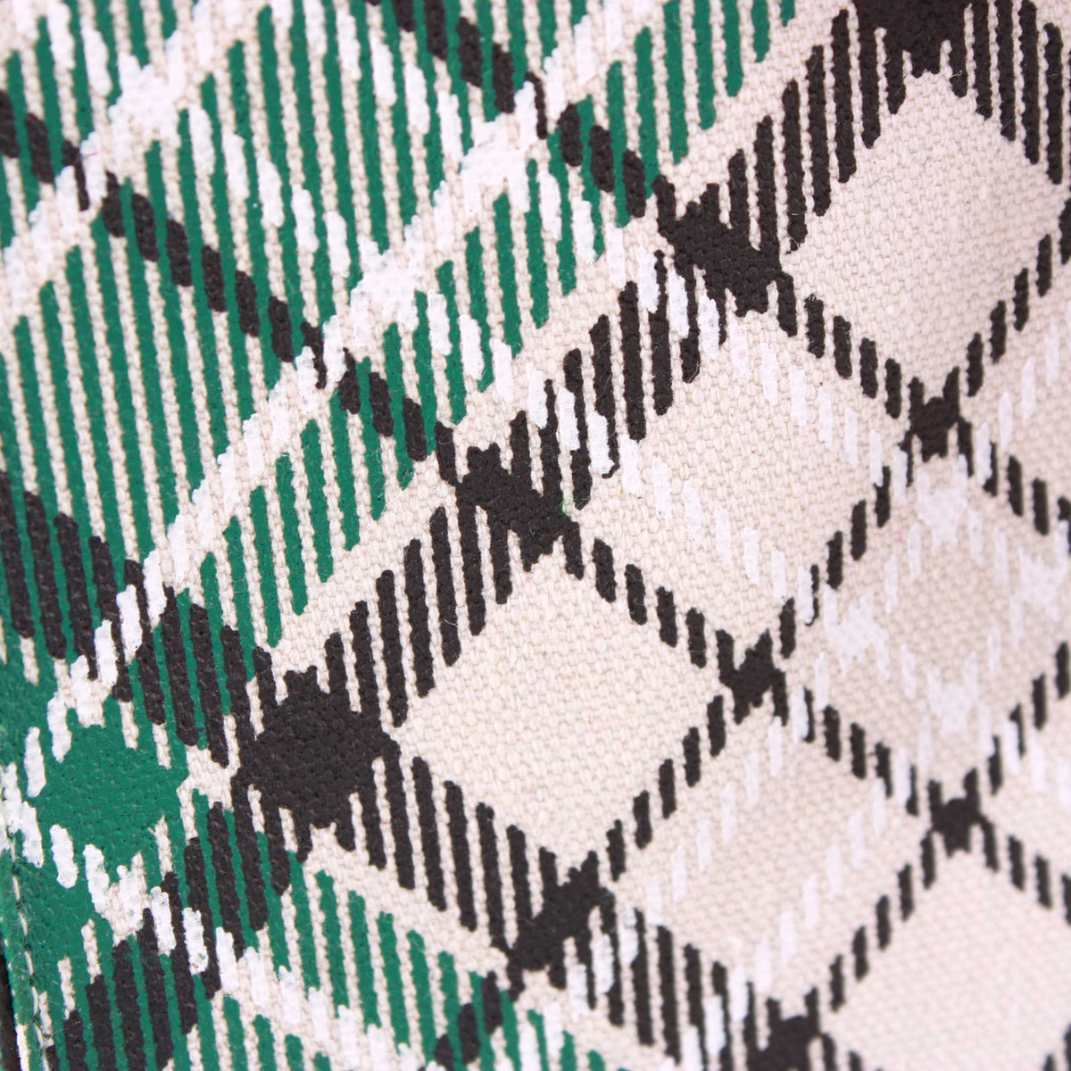 Borsina in juta verde con stampa scozzese, 15x12H15 cm (kit da 10)