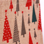Borsina in juta rossa con alberi, 20x12H20 cm (kit da 10)