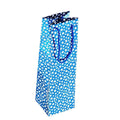Shopper in carta blu, 10x10x30 cm, confezione da 6 (kit da 3)