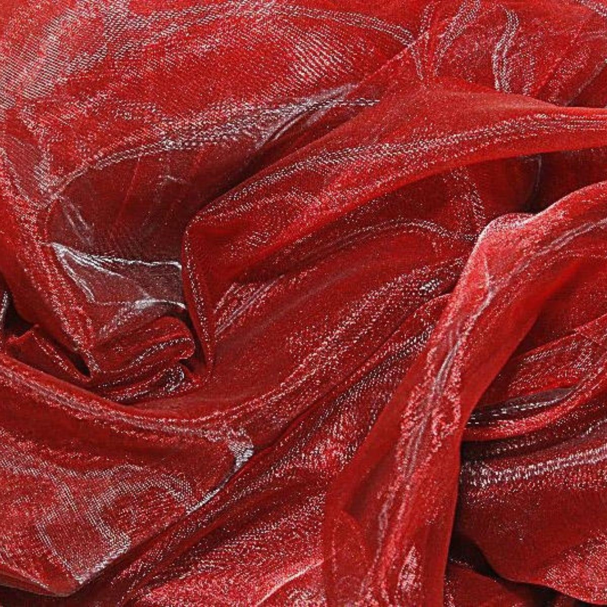 Telo multiuso in organza bordeaux, 150x300 cm (kit da 5)