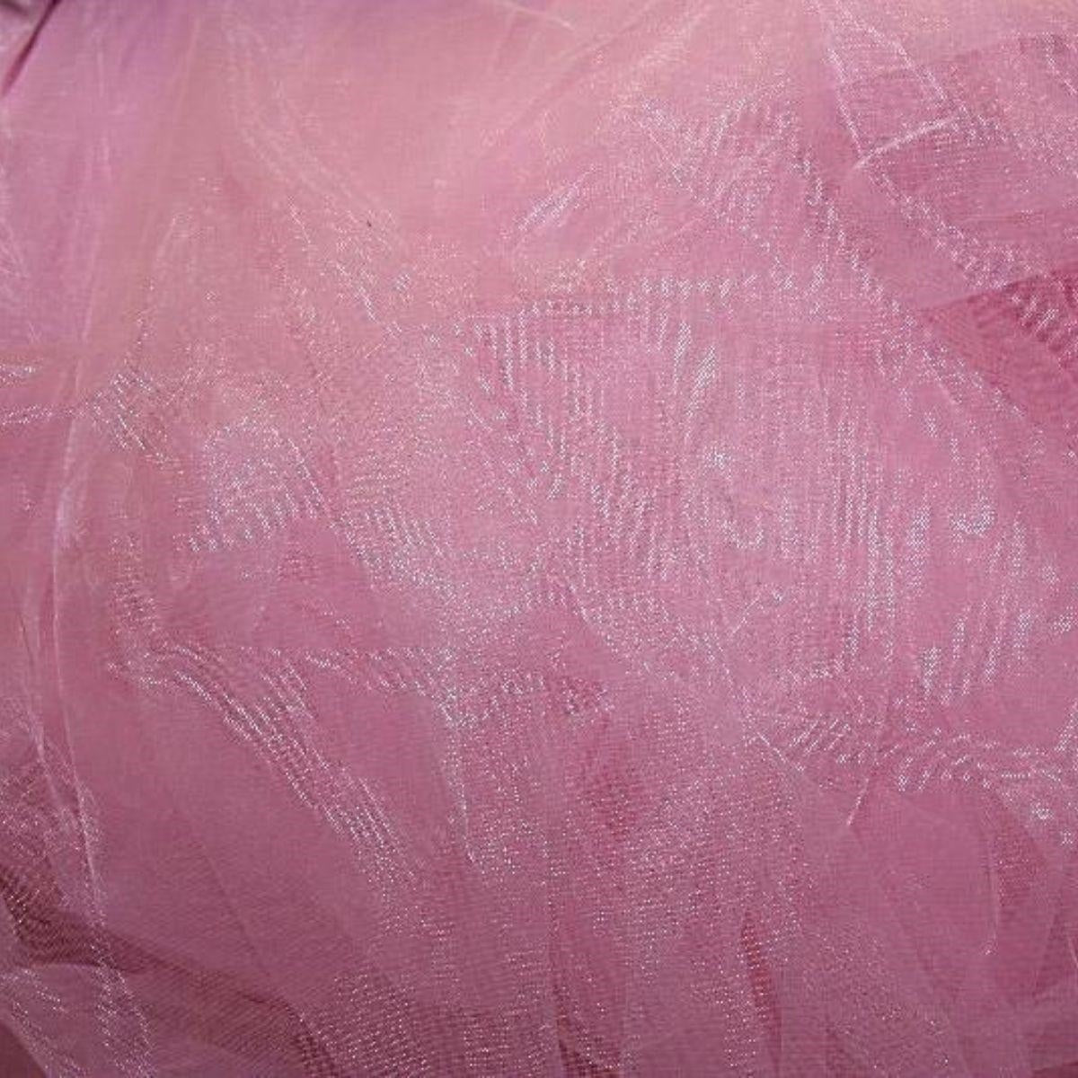 Tessuto in organza rosa, 1,5x3 mt (kit da 5)