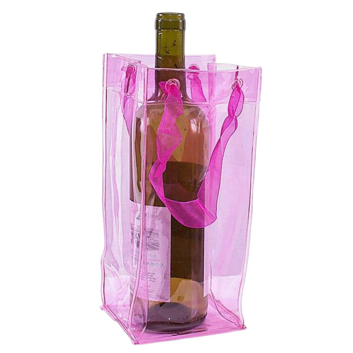 Shopper in pvc fucsia 11H11 cm, confezione da 6 (kit da 3)