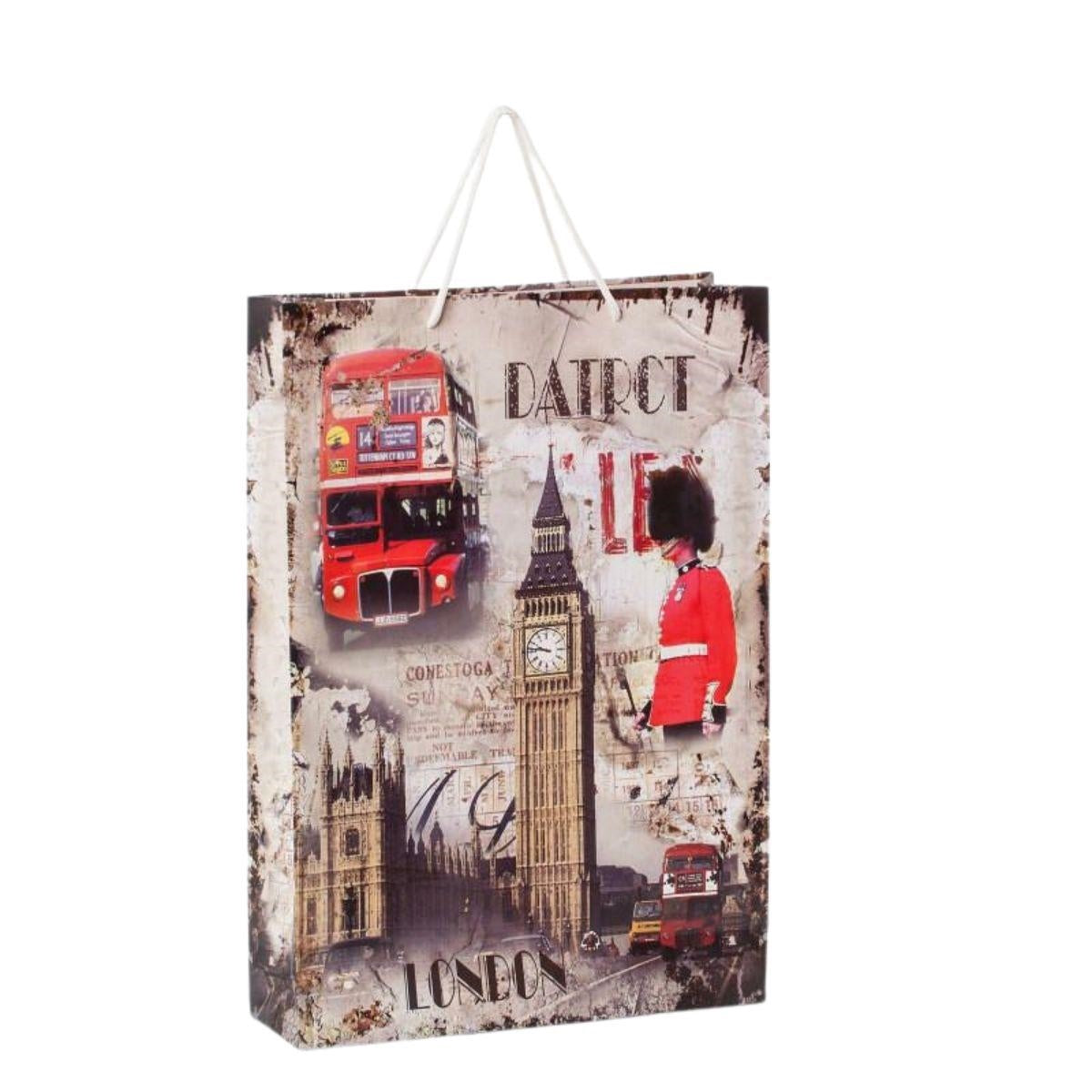 Shopper London 32,5x10x47 cm, set di 5 (kit da 3)