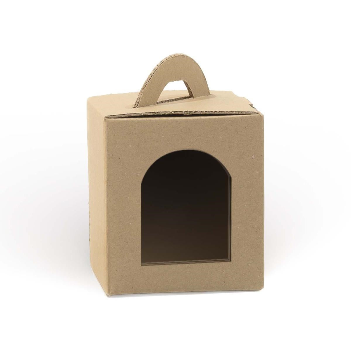 Borsina in cartone avana per 1 vasetto, 9x9H10 cm (kit da 10)